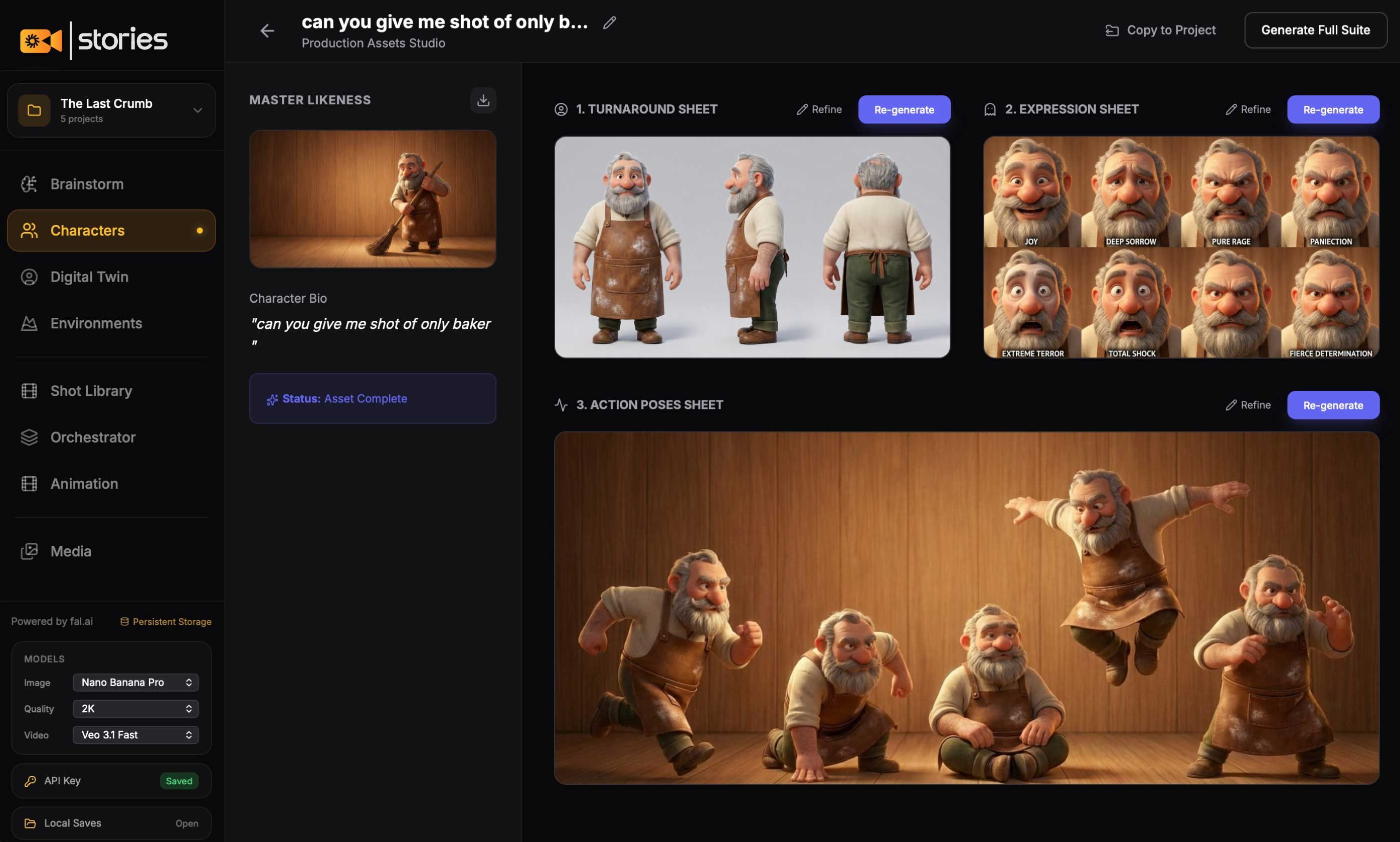 Character design interface